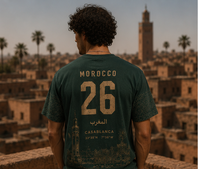 Morocco 26 Supporters Jersey— Casablanca Lion Edition