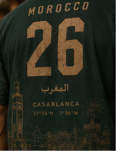 Morocco 26 Supporters Jersey— Casablanca Lion Edition